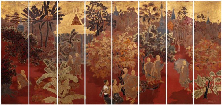 Giai điệu sơn mài truyền thống trong “Phong Cảnh Phnôm-Pênh” của Lê Quốc Lộc